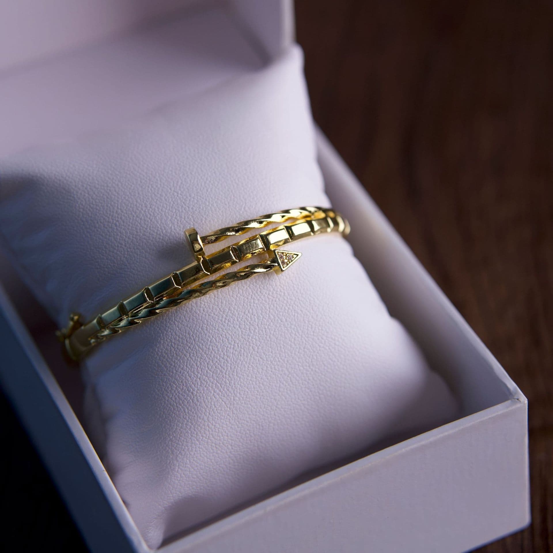 Panther gold bracelet in a gift box
