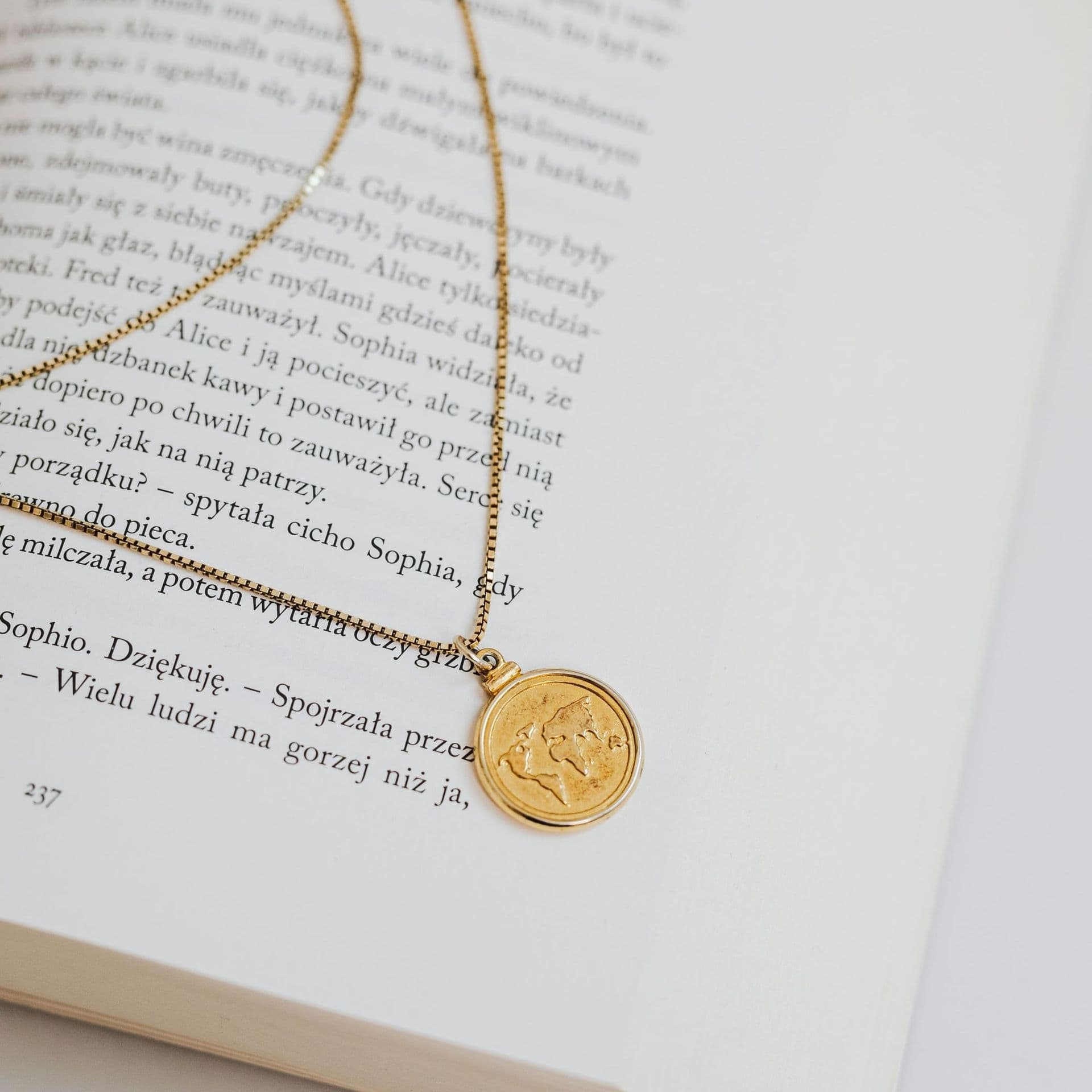 A gold coin necklace