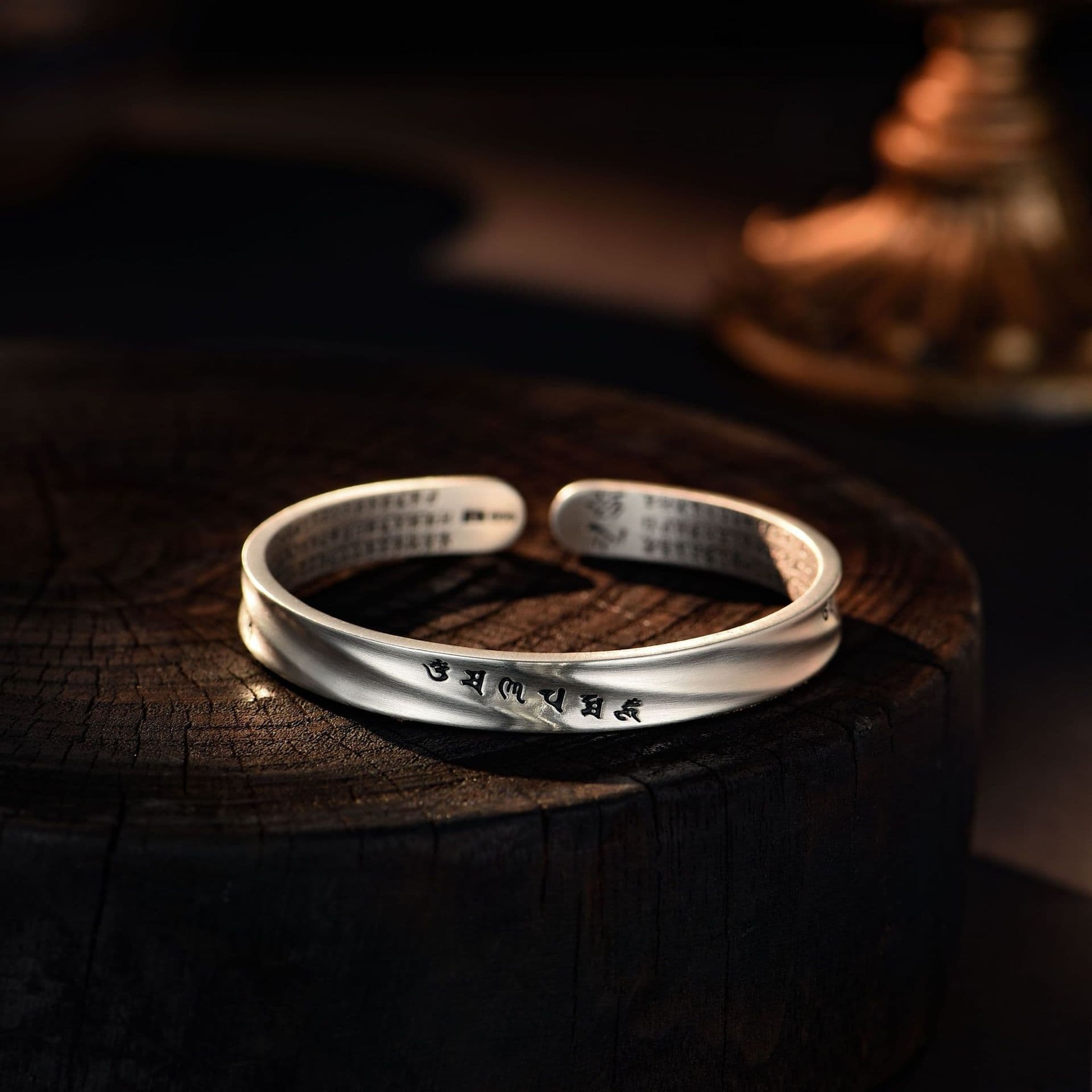 Open silver Wave ring